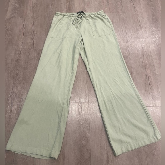Rewash Pants - Rewash Mint Wide-Leg Pants